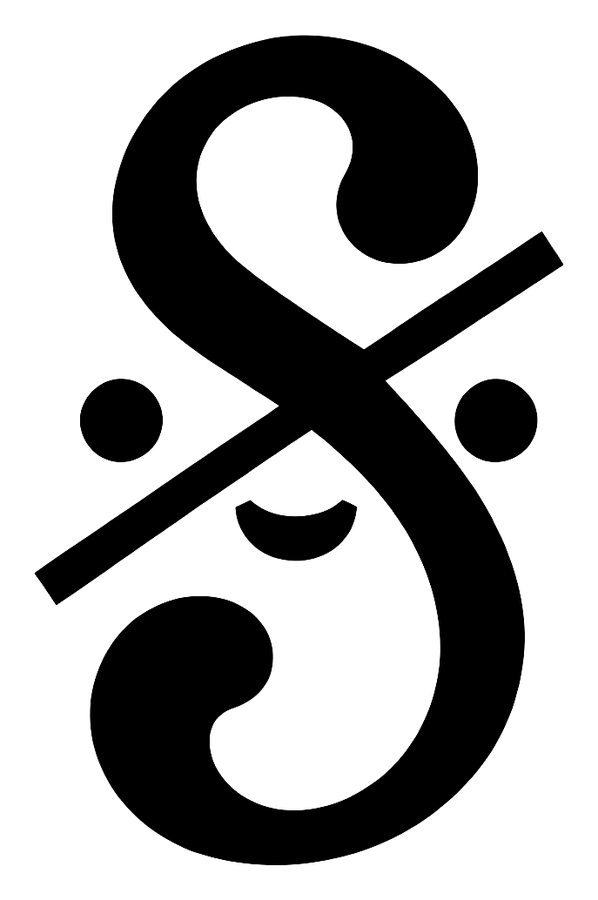 The Segno Score mascot — the segno sign, its two dots and crescent forming a smiling face